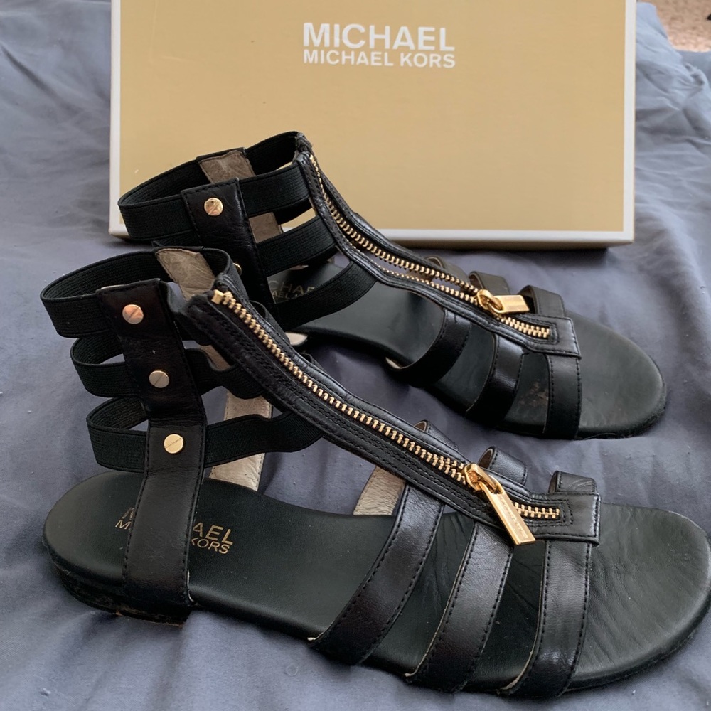 Black Michael Kors Gladiator Sandal